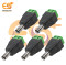 5.5 X 2.1mm DC Power Male Jack Socket Connector for CCTV Camera LED Terminal Connector Pack of 5